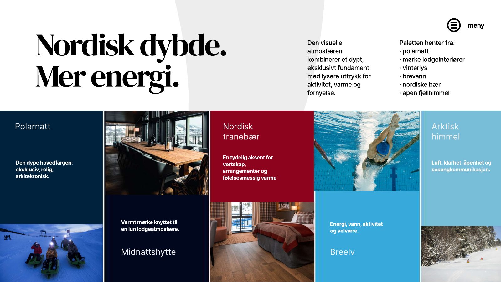Retning 3: nordisk dybde, mer energi – paletten